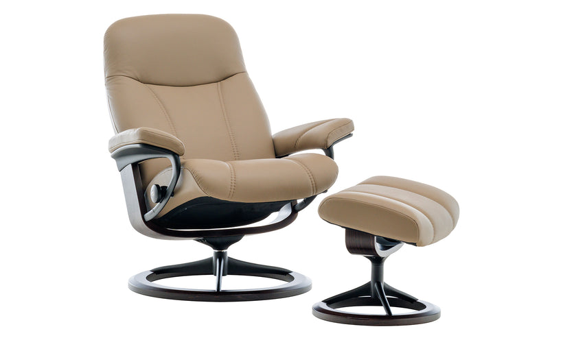 Stressless Consul Chair and Ottoman (Medium)